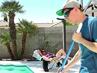 milf sofie marie seduce poolboy for steamy hot sex babe german korean bbc